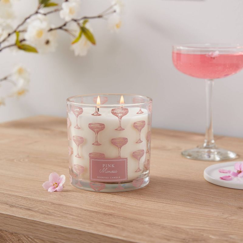 14oz Lidded Glass Candle Pink Mimosa - Threshold™ | Target