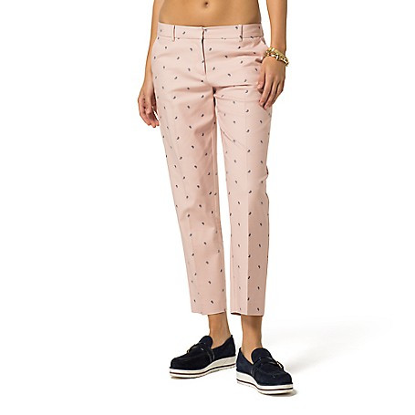 Tommy Hilfiger Paisley Slim Fit Ankle Pants - Lena Prt Rose Smoke - 2 | Tommy Hilfiger US