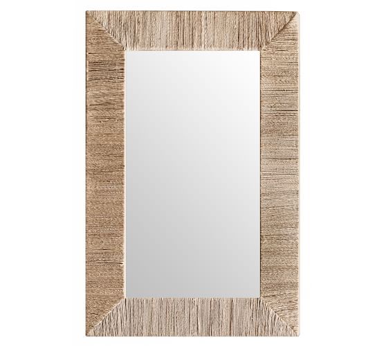 La Gomera Jute Rectangular Mirror, 36.6" x 24" | Pottery Barn (US)