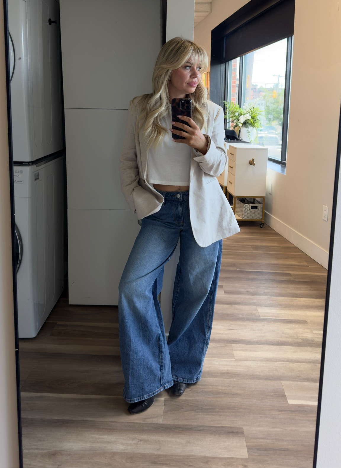 Basic white tshirt size small 
Blazer size medium 
Walmart jeans only $20 size 6 
Kitten heel ankle boots size 7 

#LTKootd #LTKWorkwear #LTKMothersDay

#LTKootd #LTKWorkwear #LTKMothersDay