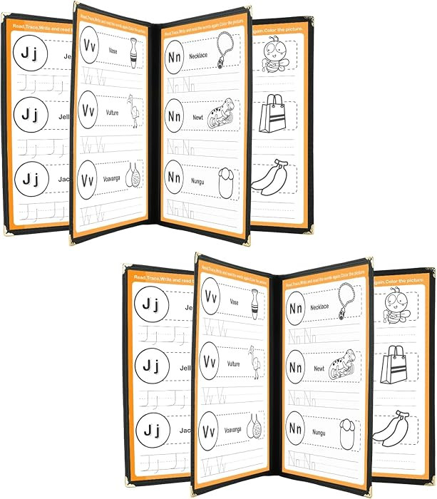 2PCS 8.5 x 11" Menu Covers, 4 Page 8 View Clear Morning Menu | Amazon (US)