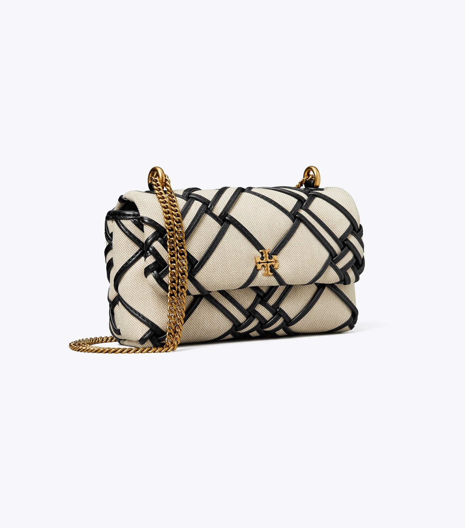 Mini Kira Woven Canvas Flap Bag: Women's Designer Crossbody Bags | Tory Burch | Tory Burch (US)