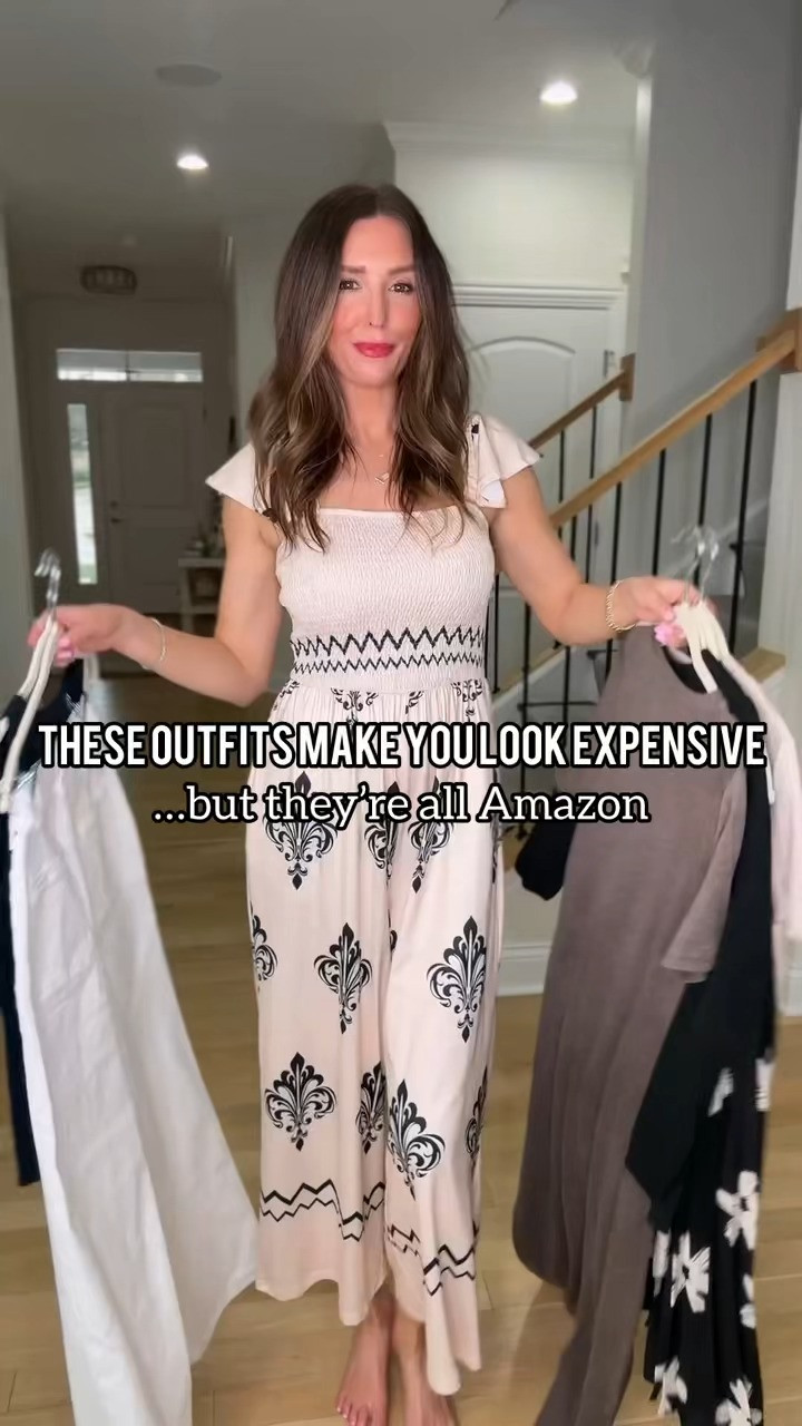 These pieces make you look expensive, but they're all from Amazon! Perfect for casual, everyday, work, or a night out. // wearing a small in everything except the white jeans - they run big so I sized down to an XS regular. Shoes all fit true to size 

 #LTKootd #LTKmomlife #LTKU