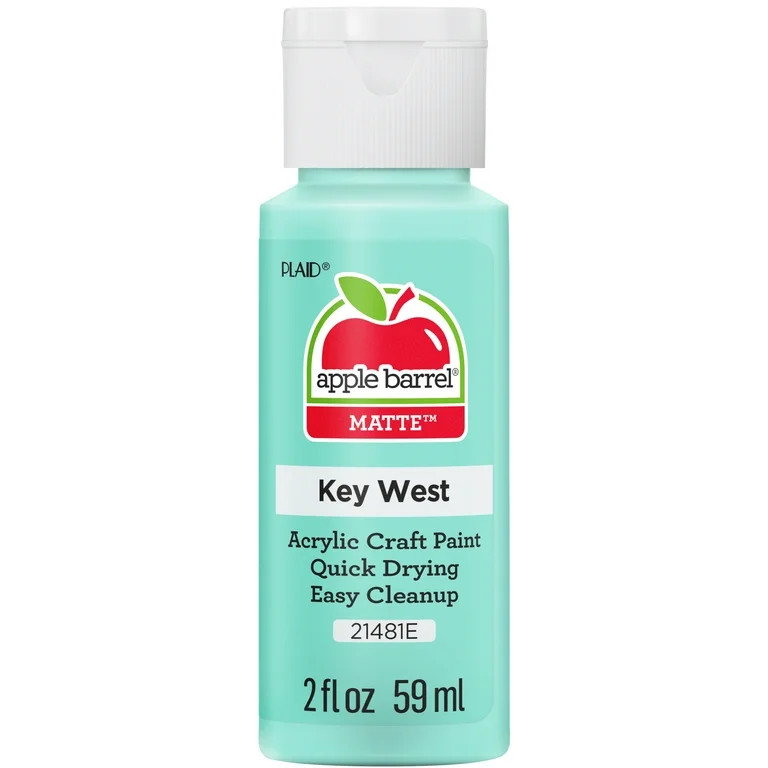 Apple Barrel Acrylic Craft Paint, Matte Finish, Key West, 2 fl oz | Walmart (US)