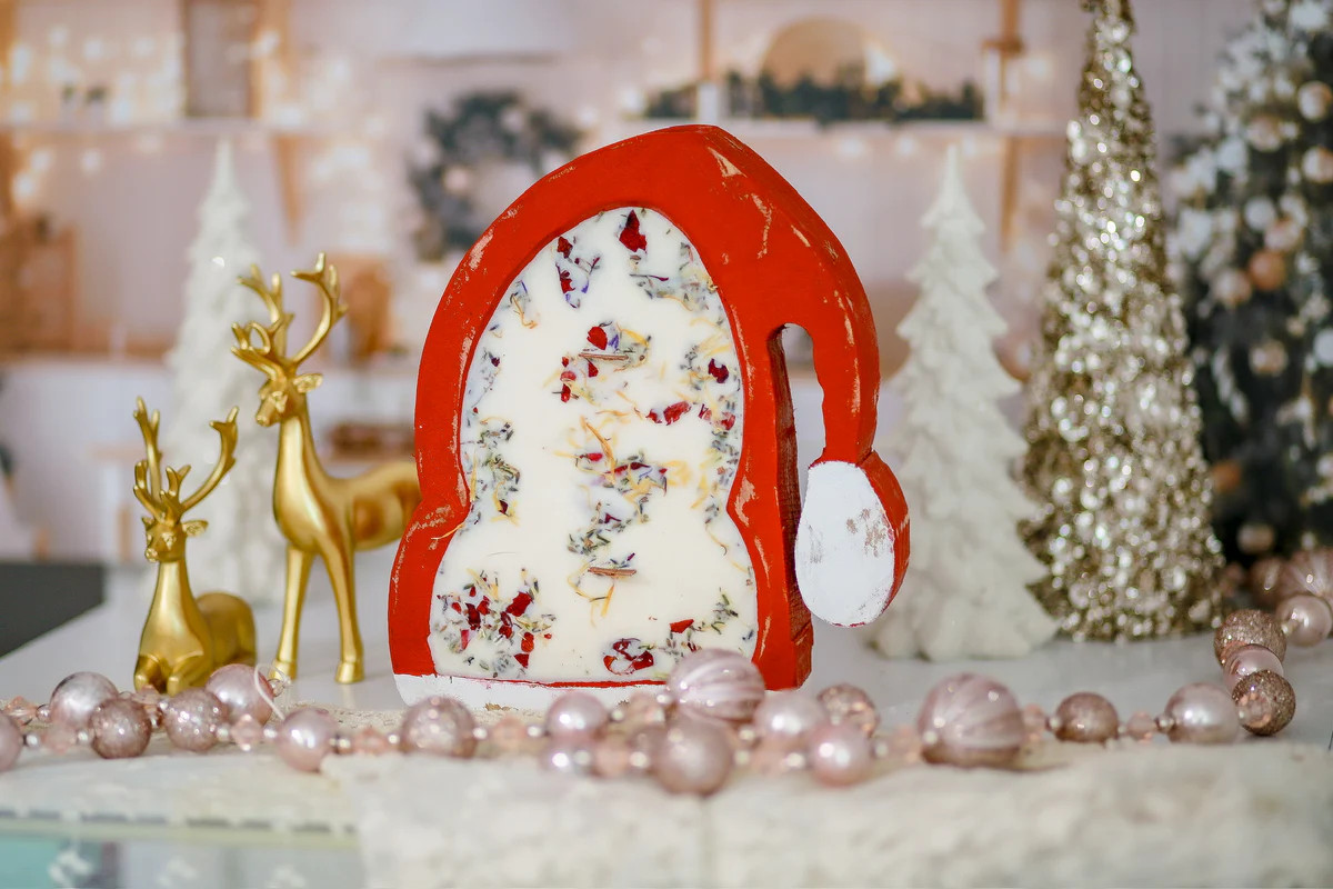 Santa Hat Dough Bowl Candle | Abandoned Cakes