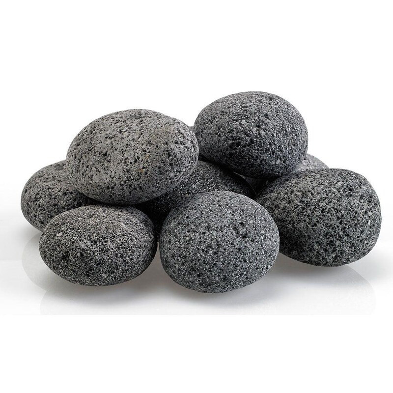 BBQGuys Signature Large Gray Tumbled Lava Stone - 20 Lbs - LAVAST-L-20 | BBQ Guys