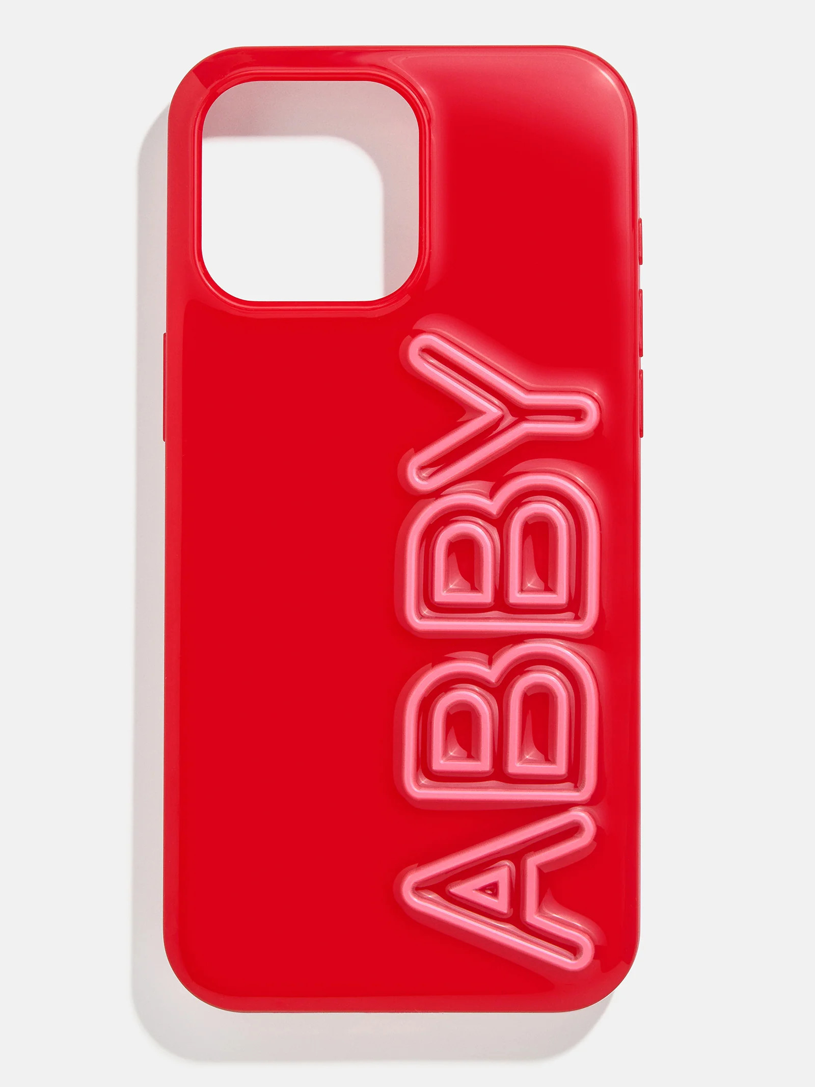 Fine Line Custom iPhone Case - Bright Red/Pink | BaubleBar (US)