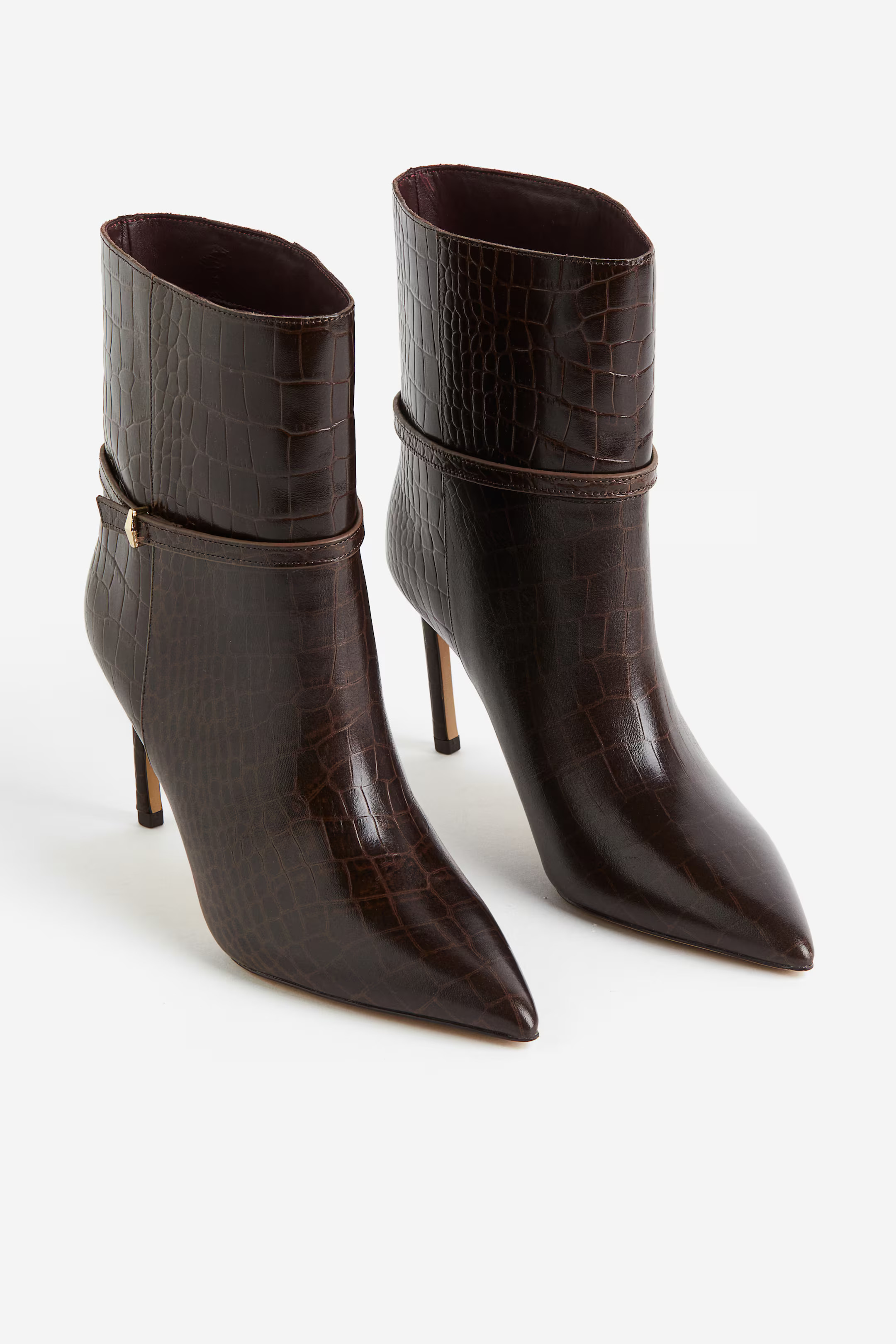Ankle-high leather boots | H&M (UK, MY, IN, SG, PH, TW, HK)