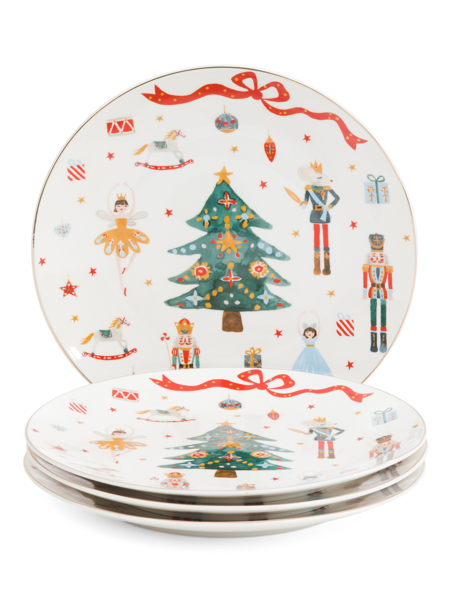 Set Of 4 Assorted Christmas Icons Dinner Plates | Kitchen & Dining Room | Marshalls | Marshalls