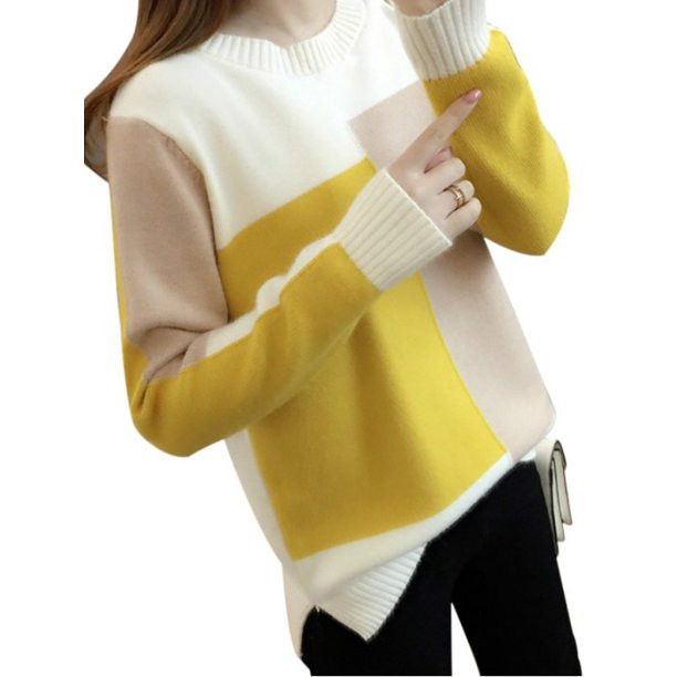 Winter Women Sweater Long Sleeve Jumper Women Sweater And Pullover Knitted Pullover Sweater - Wal... | Walmart (US)