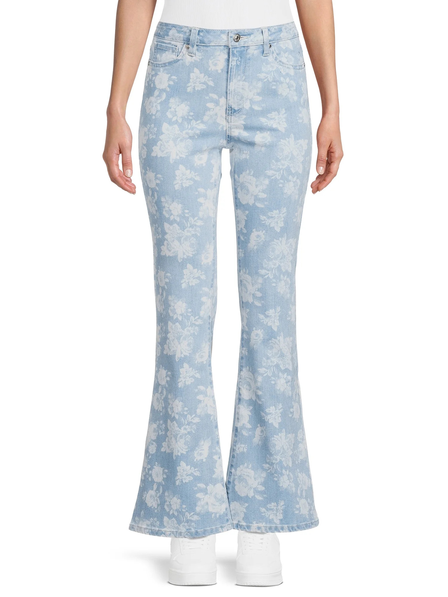 Madden NYC Juniors' Super High Rise Flare Jeans | Walmart (US)