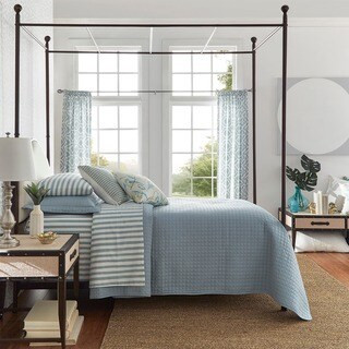 Andover Cream Linen Canopy Poster Bed by iNSPIRE Q Classic | Bed Bath & Beyond