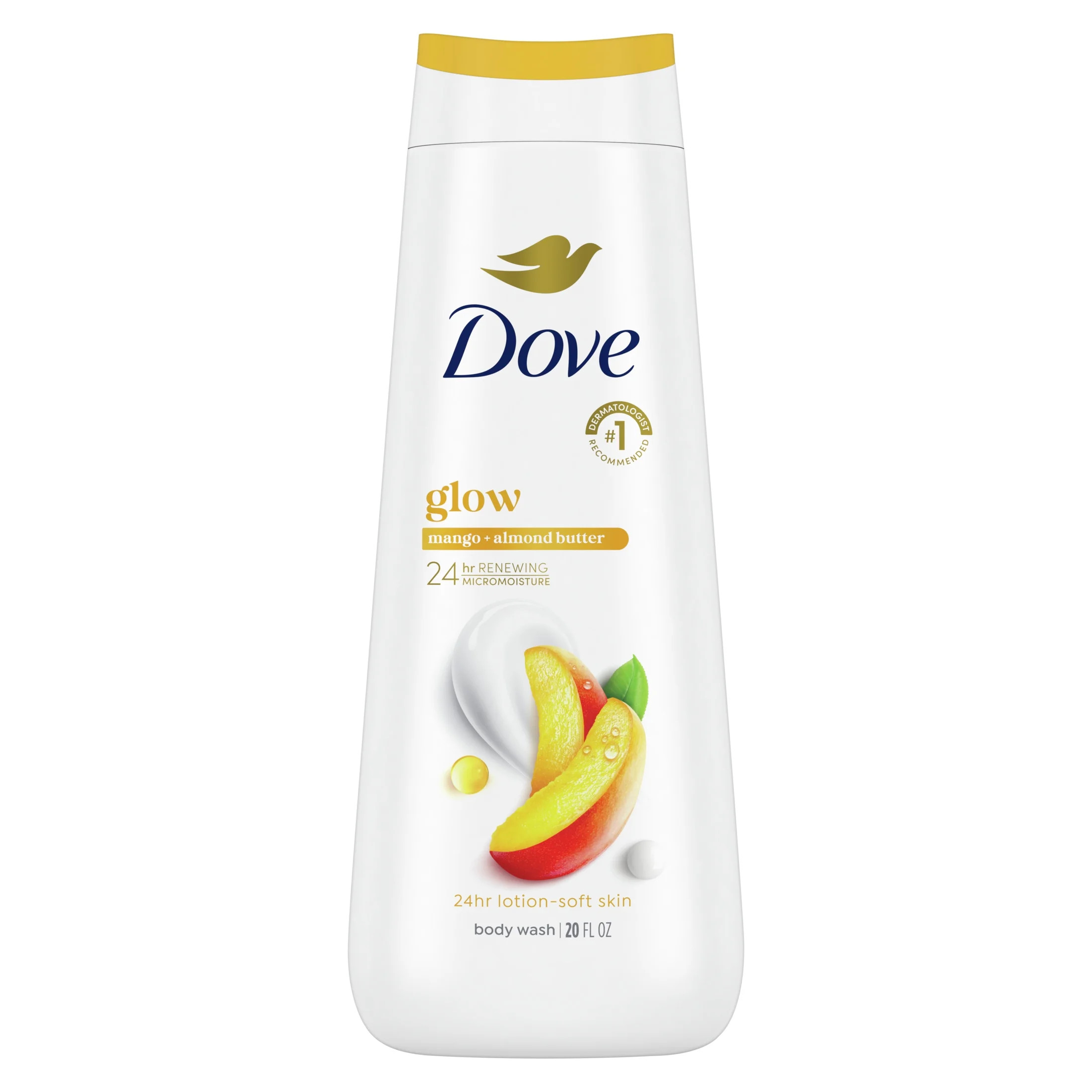 Dove Glowing Gentle Body Wash for Women Mango & Almond Butter, 20 oz | Walmart (US)