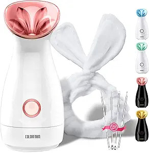 Colorfarm Facial Steamer Nano Ionic Hot Mist Face Steamer Home Sauna SPA Face Humidifier Atomizer... | Amazon (US)