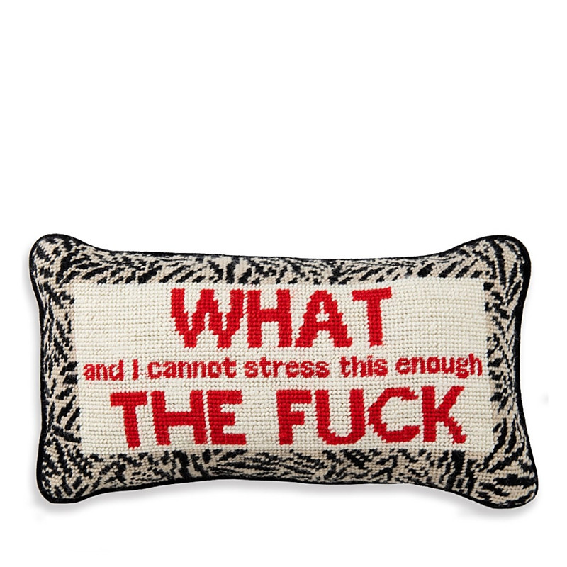 Furbish Studio Wtf Needlepoint Pillow, 14 x 8 | Bloomingdale's (US)