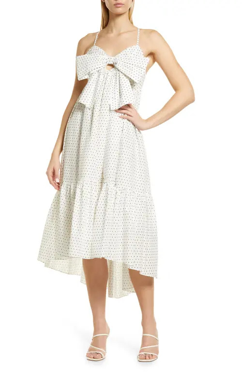 Black Halo Lakia Dot Print Sleeveless Dress in Danty Dot at Nordstrom, Size X-Small | Nordstrom