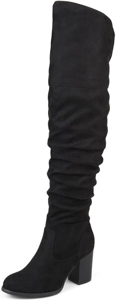 Journee Collection Womens Regular Wide Calf and Extra Wide Calf Medium and Wide Width Over-The-Knee  | Amazon (US)