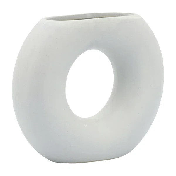 Trinatte White 6'' Indoor / Outdoor Ceramic Table Vase | Wayfair North America