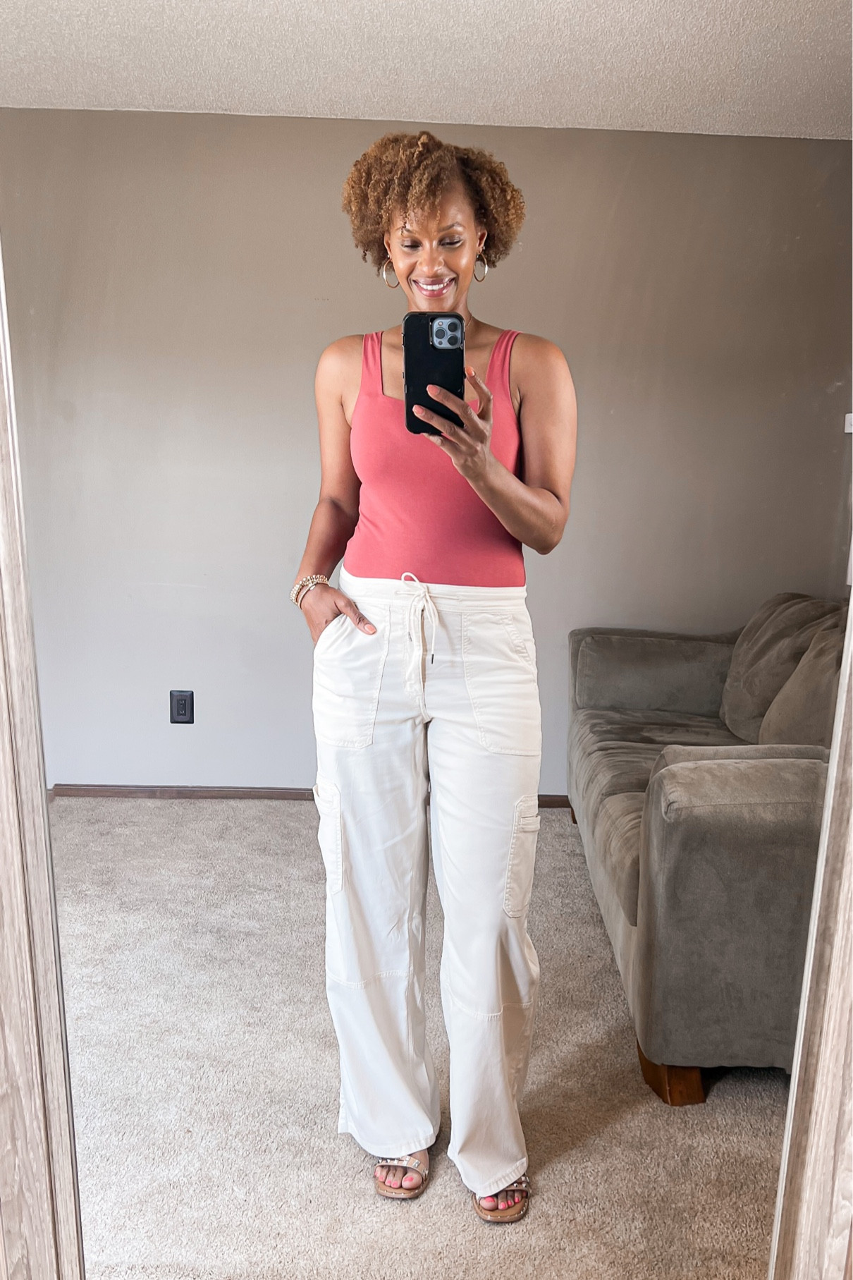 Wide leg cargo pants and bodysuit are an easy casual outfit idea for a summer day

#LTKSeasonal #LTKstyletip