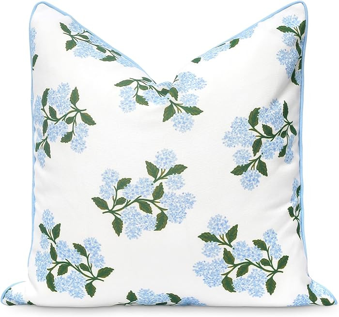 Hofdeco Premium Coastal Patio Indoor Outdoor Throw Pillow Cover Only, 20"x20" Water Repellent for... | Amazon (US)