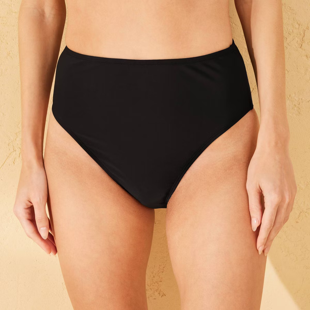 Women's High Waist High Leg Extra Cheeky Bikini Bottom - Shade & Shore™ Black | Target