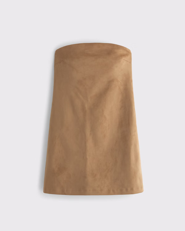 Women's The A&F Scarlett Strapless Vegan Suede Skort | Women's Dresses & Jumpsuits | Abercrombie.... | Abercrombie & Fitch (US)