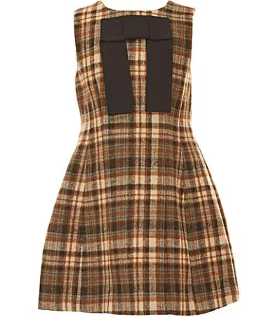 A Loves A Big Girls Plaid Bow Tie Mini Dress - M | Dillard's