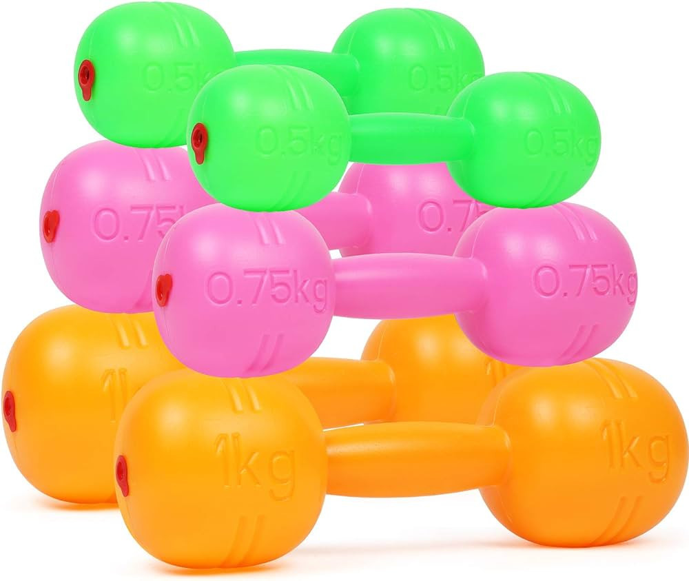 TeganPlay Kids Plastic Weight Set Dumbbells Set for toddlers | Barbell Fitness Exercise Equipment... | Amazon (US)