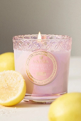 Voluspa Perfectly Pink Yuzu Wicked Glass Candle | Anthropologie (US)