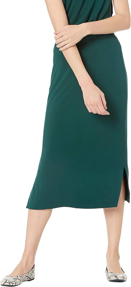 Amazon Essentials Women's Pull-On Knit Midi Skirt (Available in Plus Size) | Amazon (US)