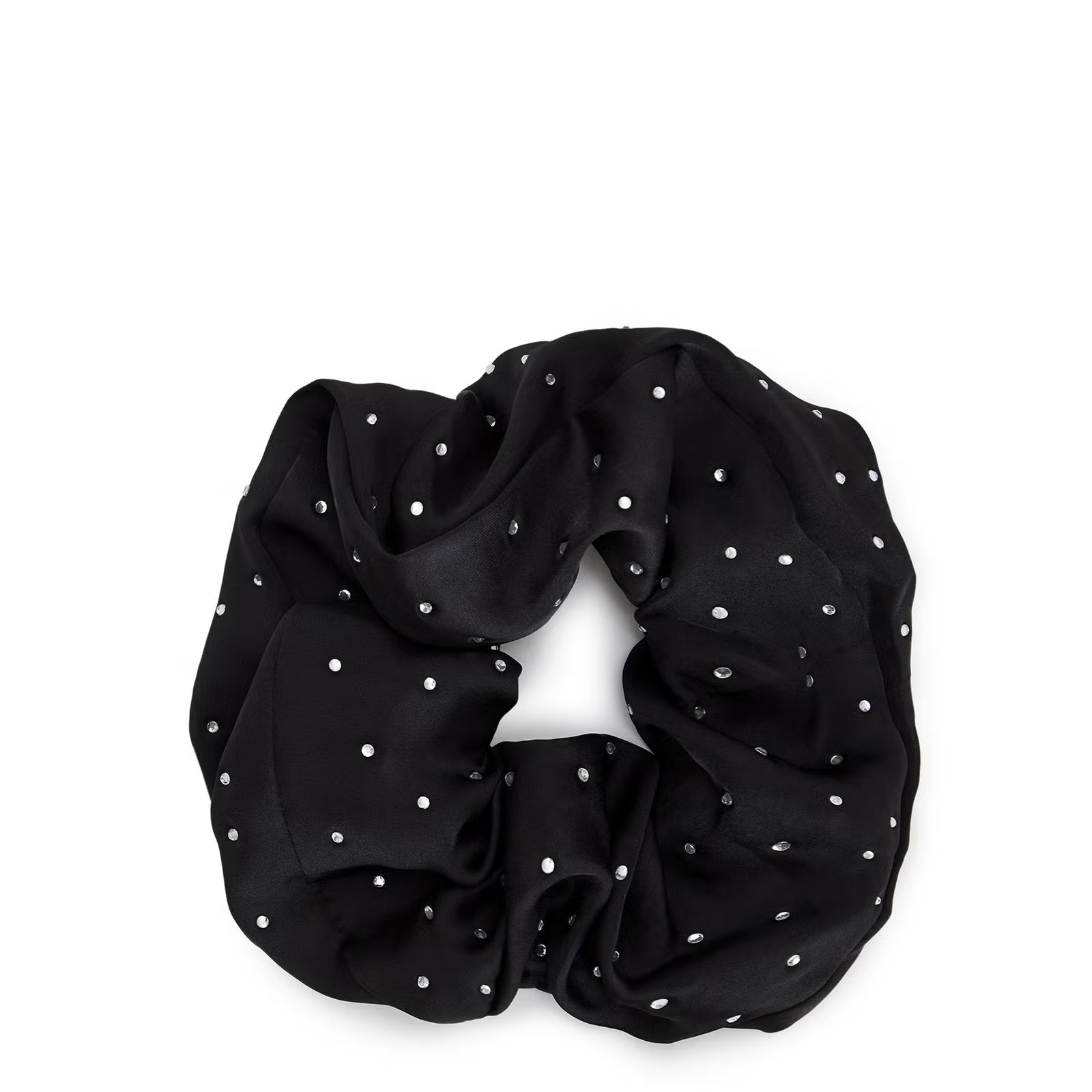 Kitsch Satin Rhinestone Brunch Scrunchie - Black | LOOKFANTASTIC | Look Fantastic (UK)