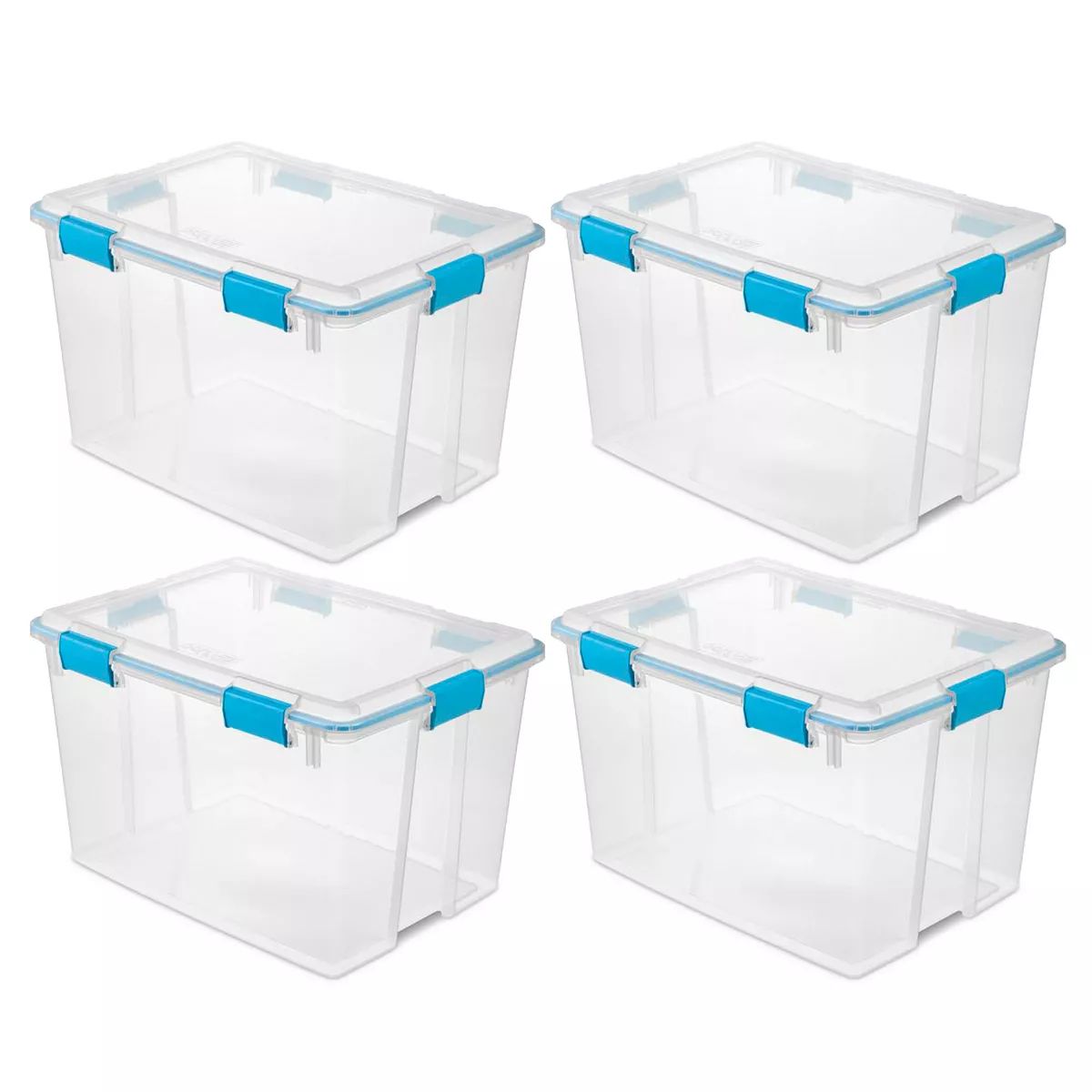 Sterilite 80 Quart Clear Plastic Stackable Storage Container Box Bin with Air Tight Gasket Seal L... | Target