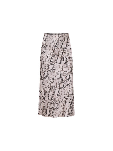 Snake Print Satin Bias Slip Skirt | Ann Taylor