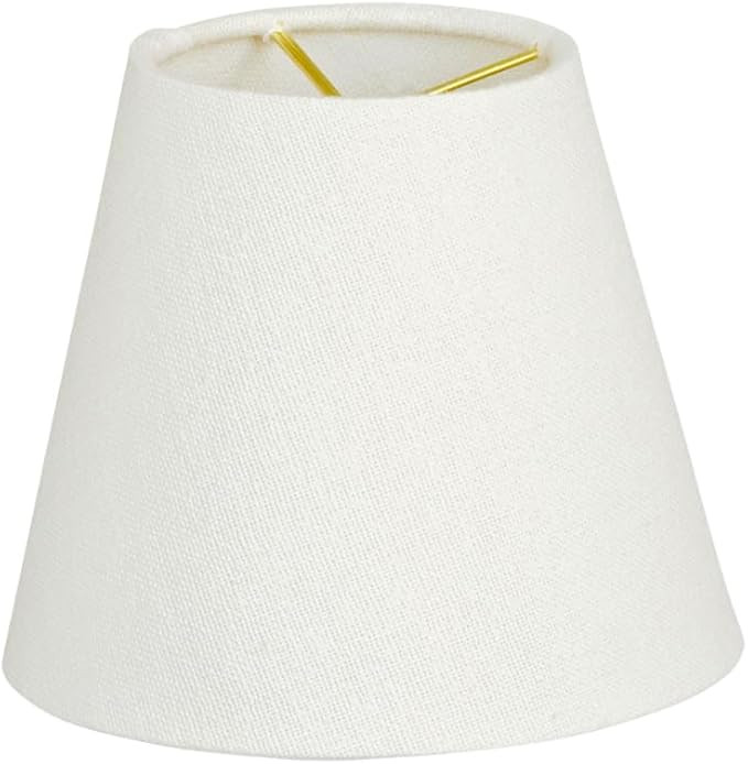 Royal Designs, Inc. Clip On Chandelier Shade CS-1102-5TLNWH, Textured Linen White Fabric, 3 x 5 x... | Amazon (US)