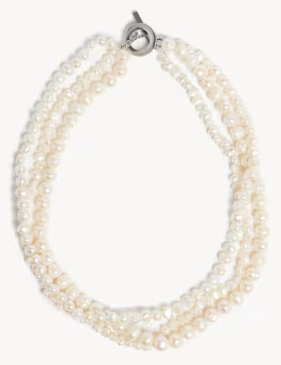 Freshwater Pearl Twist Necklace | JAEGER | M&S | Marks & Spencer (UK)