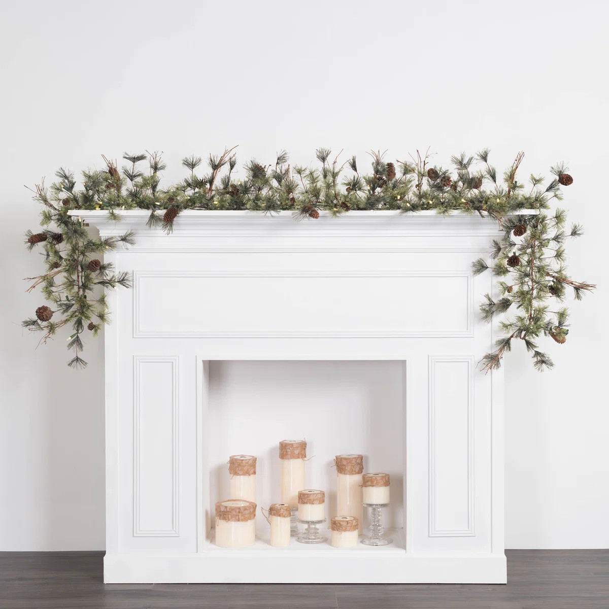 Dakota Pine 108'' in. Lighted Faux Mixed Assortment Garland | Wayfair North America