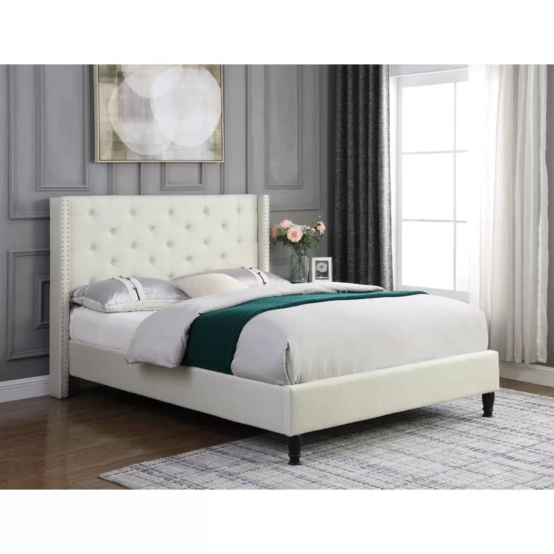 Boswell Tufted Upholstered Low Profile Platform Bed | Wayfair North America