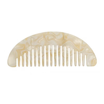 Unique Bargains Geometric Semicircle Wide Tooth Comb Beige 1 Pc | Target