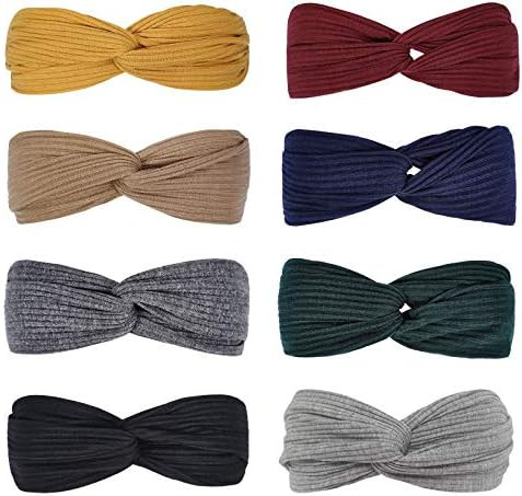 Huachi Headbands for Women Twist Knotted Boho Stretchy Hair Bands for Girls Criss Cross Turban Pl... | Amazon (US)