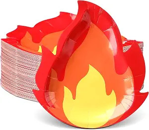 50 Pcs Outdoor Adventure Awaits Party Decorations Flame Disposable Paper Plate Pentecost Decorati... | Amazon (US)