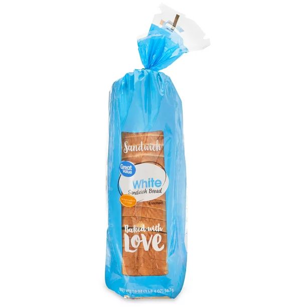 Great Value White Sandwich Bread, 20 oz - Walmart.com | Walmart (US)