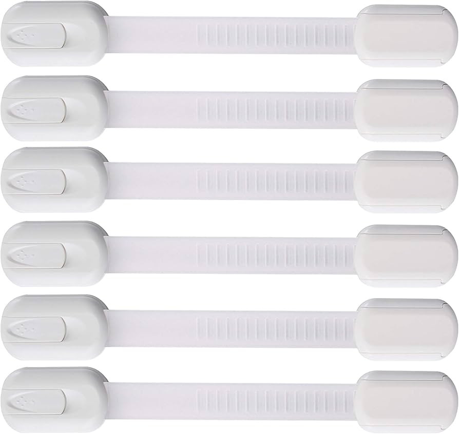 6 Pack Vmaisi Multi-Use Adhesive Straps Locks - Childproofing Baby Proofing Cabinet Latches for D... | Amazon (US)