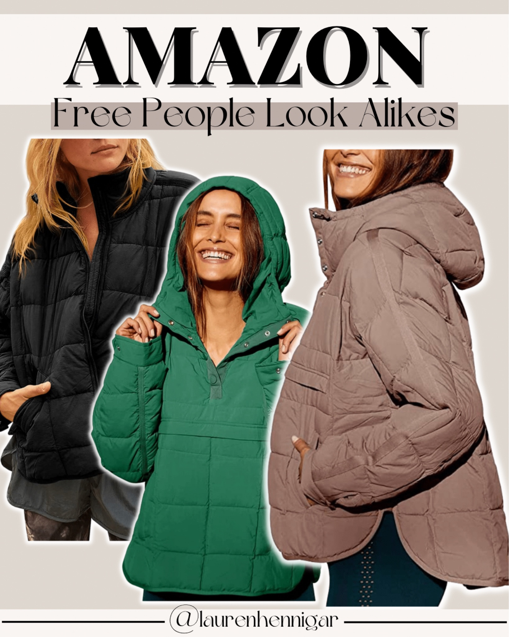 AMAZON FREE PEOPLE LOOK ALIKE JACKETS!!! pippa puffer dupe, free people dupes on amazon, free people, free people movement dupes, amazon finds, amazon fashion, amazon fashion finds, amazon dupes, free people look alikes

#LTKstyletip #LTKGiftGuide #LTKSeasonal