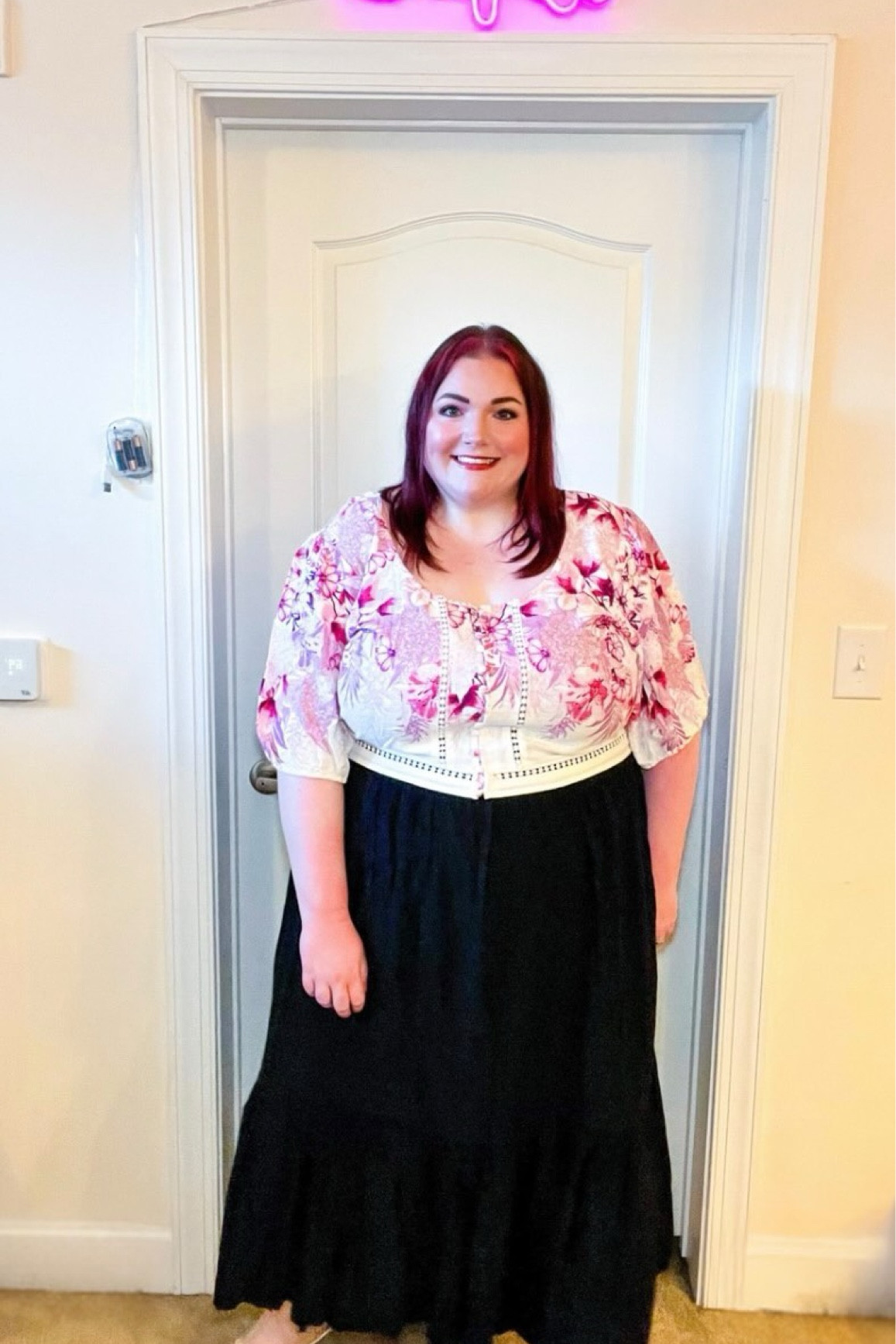 Living for the easy, breezy summer fits ✌🏻💖🌊

Another amazing Summer Outfit from @avenueofficial & @citychicofficial @citychicusa 🫶🏻

Stay chic & pretty with the Isabella Border Top! The front functional buttons offer a flattering style and the short puffed sleeves help to balance your figure, this top will elevate your top rotation like no other! 👏🏻 
This absolutely stunning top is perfect to pair with any skirt to wear to brunch with your girlfriends! 🥂

And y’all already know I love this Isla Black Skirt from @avenueofficial 🖤 This pull on, shirred waistband skirt accentuates your silhouette and has a ruffle hem to project femininity! Your closet has never looked this good with this beauty in your collection! 🙌🏻

Head to my link in my bio and shop these two items & more only on my @shop.ltk 🛍️

#avenue #avenueplus #aveplus #citychic #citychiconline #citychicusa #ccworldofcurves #citychicofficial #brunchfit #brunchoutfit #plussizefashion #plussizefashionblogger #plussizestyle #gifted

#LTKStyleTip #LTKSeasonal #LTKPlusSize