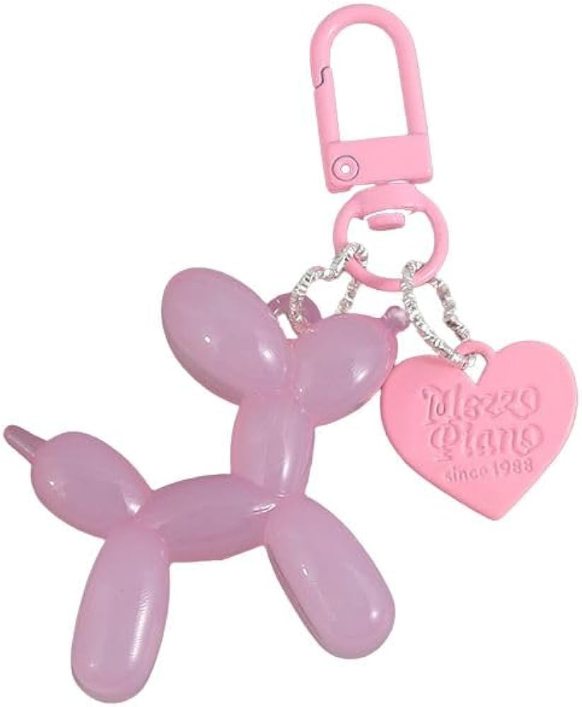 tenghong2021 Valentine's Day Gift Cute Jelly Balloon Dog Keychain for Women Key Chain Car Keys Ha... | Amazon (US)