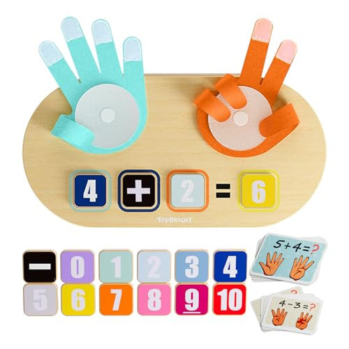 TOP BRIGHT Educational Learning Number Toy for Toddler - Finger Counting Math Toys, Homeschool Supplies for Math Manipulates, Teaching Early Education Toys for Kid Age 3+, Montessori Toy for Toddler | Amazon (US)