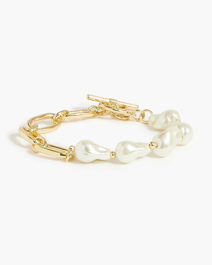 Gold and pearl bracelet | J.Crew Factory