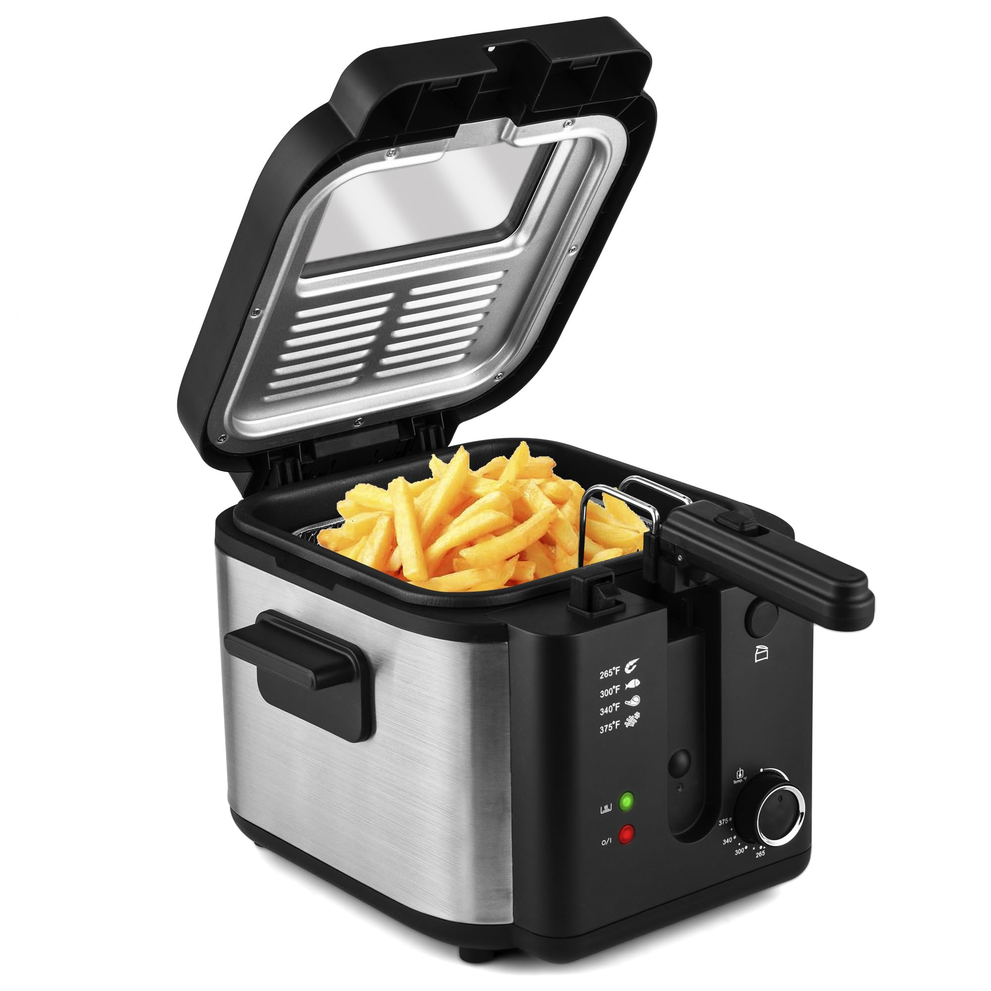 Pukomc Electric Deep Fryer with Basket,Adjustable Temperature Frying Pot for Home Use,Removable L... | Amazon (US)