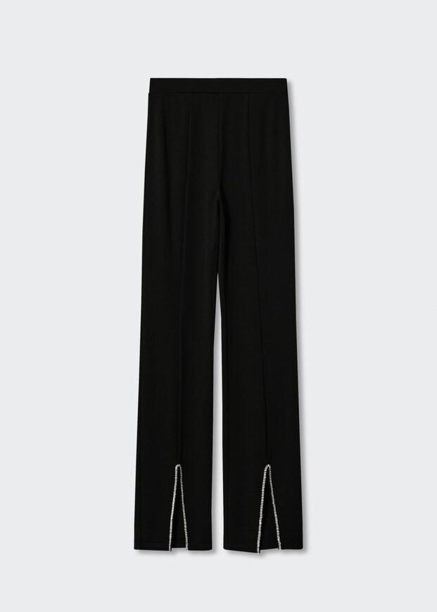 Slit hem trousers -  Women | Mango United Kingdom | MANGO (UK)