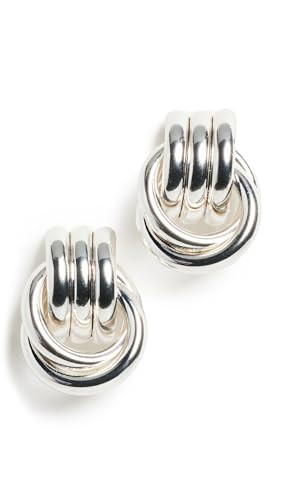 Baby Knot Silver Statement Earrings – Silver plated earrings – Modern Twisted Knot Design – Bold Everyday Jewelry by Heaven Mayhem | Amazon (US)